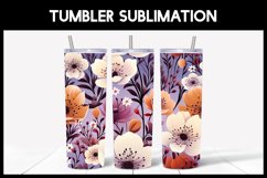 6 3D Tumbler Wrap 3D Seamless Flowers I Tumbler Sublimation Product Image 2