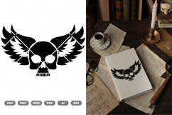 Skull and Wings SVG &amp; Clipart Product Image 1