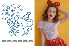 Party Mouse SVG &amp; Clipart Product Image 1