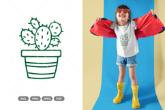 Potted Cactus SVG &amp; Clipart Product Image 1