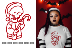 Christmas Skull SVG &amp; Clipart Product Image 1