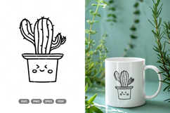 Kawaii Cactus SVG &amp; Clipart Product Image 1