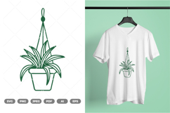 Hanging Potted Plant SVG &amp; Clipart Product Image 1