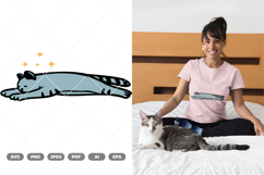 Sleeping Cat Colored SVG &amp; Clipart Product Image 1
