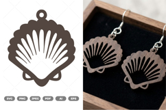 Seashell Earring SVG &amp; Clipart Product Image 1