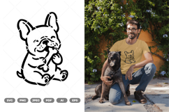 Kawaii Bulldog SVG &amp; Clipart Product Image 1