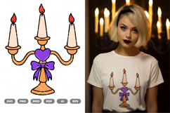 Candles Colored SVG &amp; Clipart Product Image 1