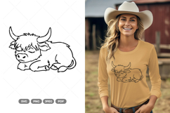 Highland Cow SVG &amp; Clipart Product Image 1