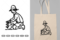 Gardening Man SVG &amp; Clipart Product Image 1