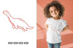 Kawaii Dino SVG &amp; Clipart - Dinosaur Doodle Product Image 1