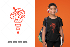 Halloween Ice Cream SVG &amp; Clipart Product Image 1