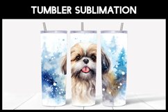 6 Winter Shih Tzu Dog Tumbler Sublimation|Winter Tumbler Product Image 4