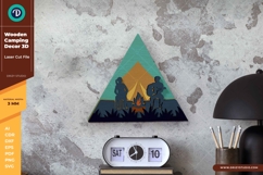 Wooden Camping Decor Set of 6 - Wood Laser Cut File Product Image 5