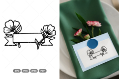 Floral Banner SVG &amp; Clipart Product Image 1