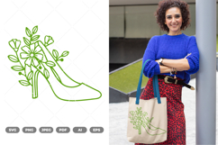 Floral Heels SVG &amp; Clipart Product Image 1