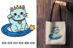 Lucky Cat Colored SVG &amp; Clipart Product Image 1