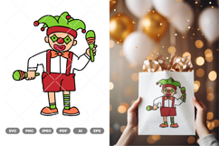 Clown Colored SVG &amp; Clipart Product Image 1