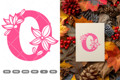 Floral Alphabet SVG &amp; Clipart Product Image 1
