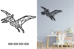Low Poly Pterodactyl SVG &amp; Clipart Product Image 1