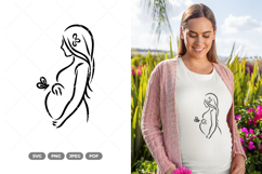 Pregnant Illustration SVG &amp; Clipart Product Image 1