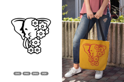 Floral Elephant SVG &amp; Clipart - Beauty Animal Product Image 1