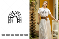 Boho Rainbow SVG &amp; Clipart Product Image 1