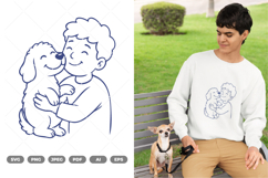 Man and Dog SVG &amp; Clipart Product Image 1