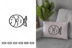 Cute Fish Doodle SVG &amp; Clipart Product Image 1