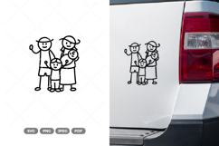 Family Stick Figure SVG &amp; Clipart Product Image 1
