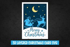 Christmas Layered Greeting Paper Card Product Image 1