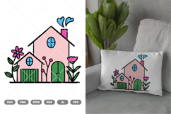 House Colored SVG &amp; Clipart Product Image 1