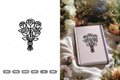 Flower Bouquet SVG &amp; Clipart Product Image 1
