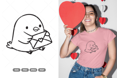 Bird with Love Letter SVG &amp; Clipart Product Image 1