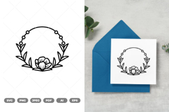 Flowers Border SVG &amp; Clipart Product Image 1