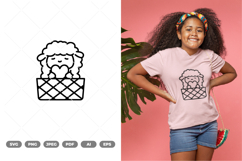 Kawaii Sheep SVG &amp; Clipart Product Image 1