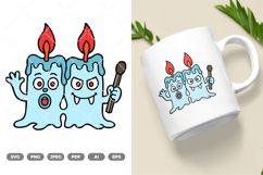 Candle Monster Colored SVG &amp; Clipart Product Image 1