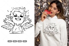 Kawaii Cupid SVG &amp; Clipart Product Image 1