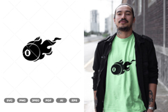 Billiard on Fire SVG &amp; Clipart Product Image 1