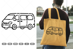Mini Van SVG &amp; Clipart Product Image 1