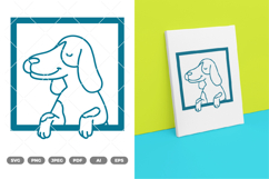 Peeking Dog SVG &amp; Clipart Product Image 1