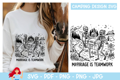 Marriage is teamwork SVG, Camp SVG Product Image 1