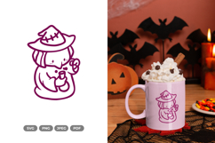 Chibi Witch SVG &amp; Clipart - Halloween Clipart Product Image 1