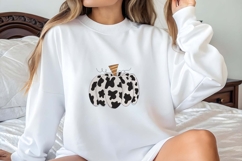 Cow Print Pumpkin Embroidery Design Product Image 3