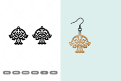 Mushroom Earring SVG &amp; Clipart Product Image 1