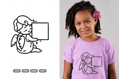 Cute Cupid Doodle SVG &amp; Clipart Product Image 1