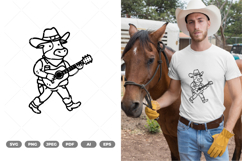 Cow Cowboy Doodle SVG &amp; Clipart Product Image 1