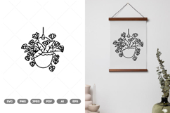 Hanging Potted Plant SVG &amp; Clipart Product Image 1