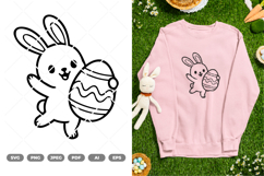Kawaii Easter Bunny SVG &amp; Clipart Product Image 1
