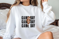 Game Day Embroidery Design | Football Lightning Bolt Product Image 3