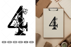 Floral Numeric SVG &amp; Clipart Product Image 1